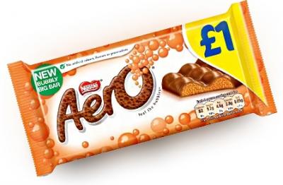 Молочный пористый шоколад Nestle Aero Orange 100 грамм